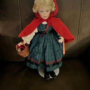 Classic Red Riding Hood Porcelain Doll